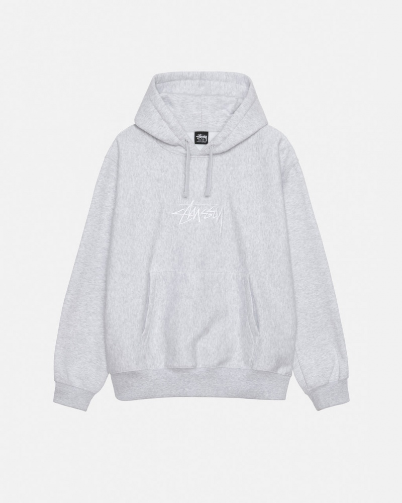 Hoodie Stussy Stock Logo Applique Hoodie Feminino Cinzentas Portugal | LMG-9524