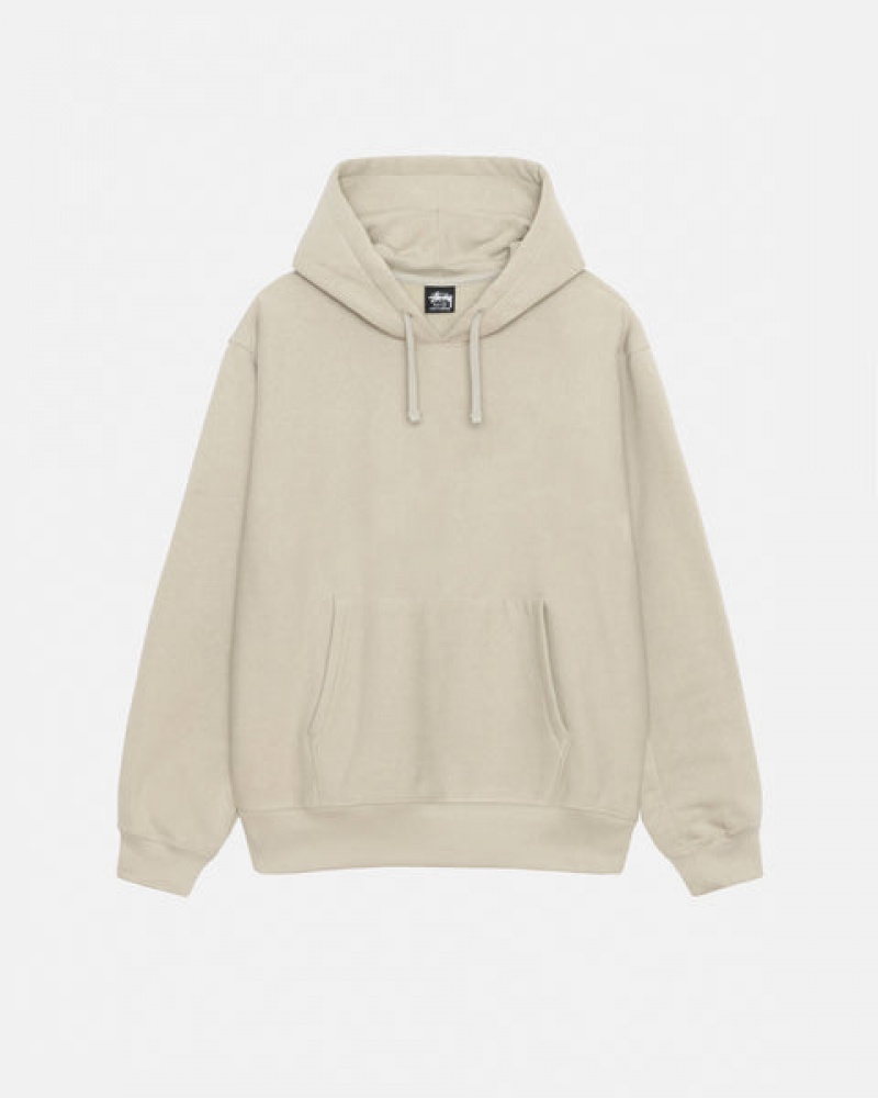 Sweatshirts Stussy Back Hood Applique Hood Masculino Caqui Portugal | MME-3252