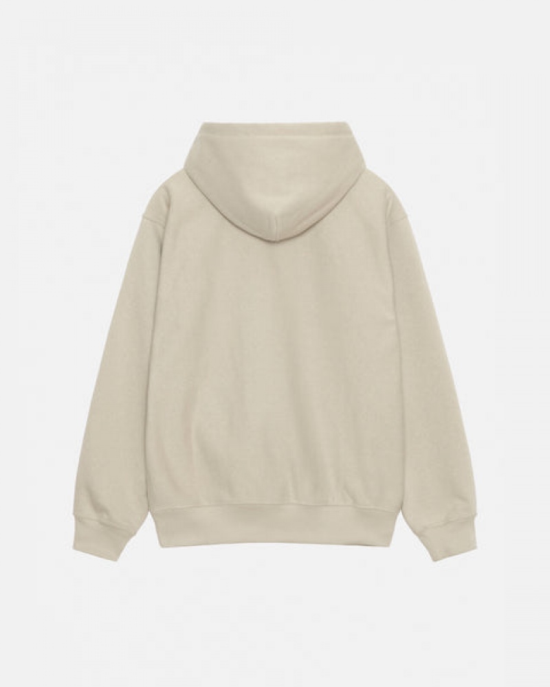 Sweatshirts Stussy Basic Applique Hood Feminino Caqui Portugal | KLR-5754