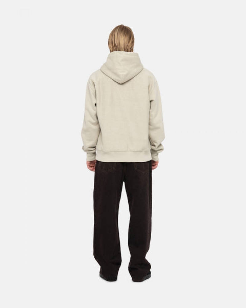 Sweatshirts Stussy Basic Applique Hood Feminino Caqui Portugal | KLR-5754