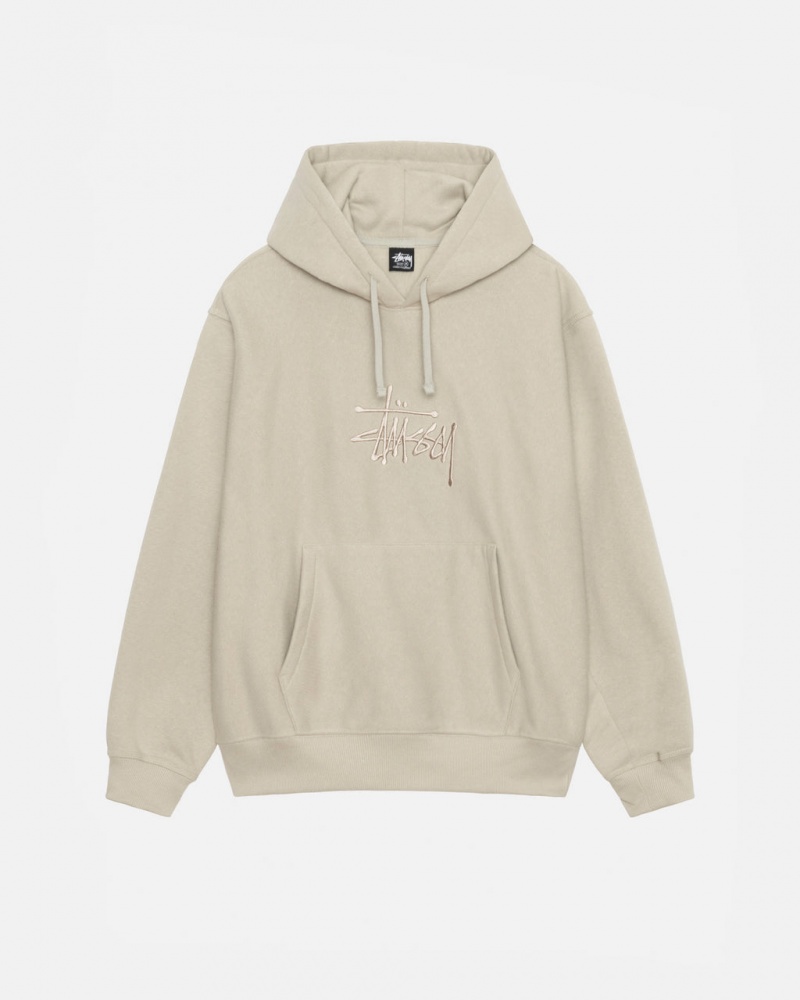 Sweatshirts Stussy Basic Applique Hood Feminino Caqui Portugal | KLR-5754