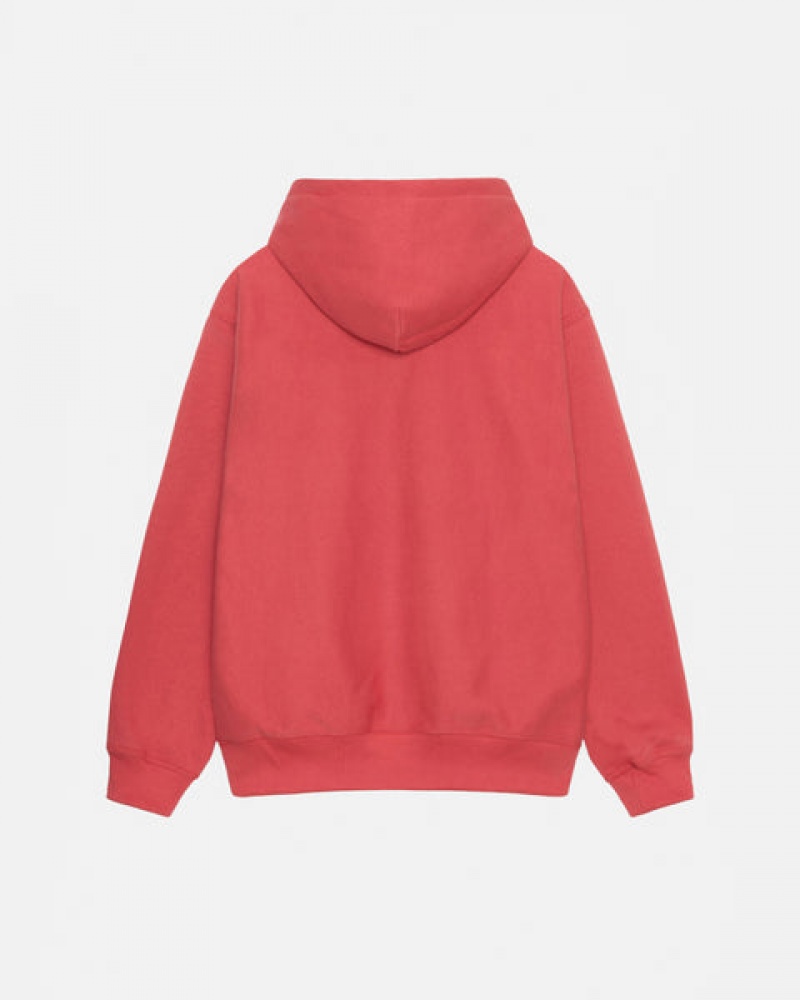 Sweatshirts Stussy Basic Applique Hood Feminino Vermelhas Portugal | EBQ-6317