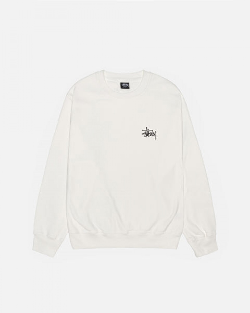 Sweatshirts Stussy Basic Stüssy Pigment Dyed Crew Feminino Bege Portugal | DTX-1039