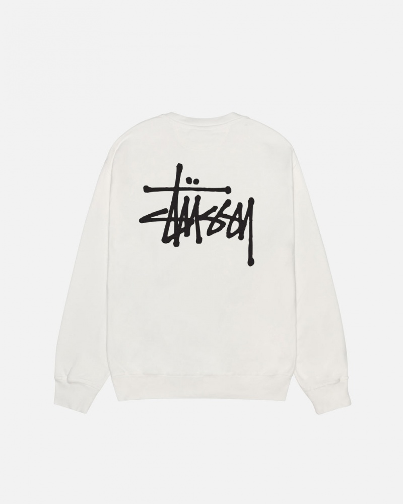 Sweatshirts Stussy Basic Stüssy Pigment Dyed Crew Feminino Bege Portugal | DTX-1039