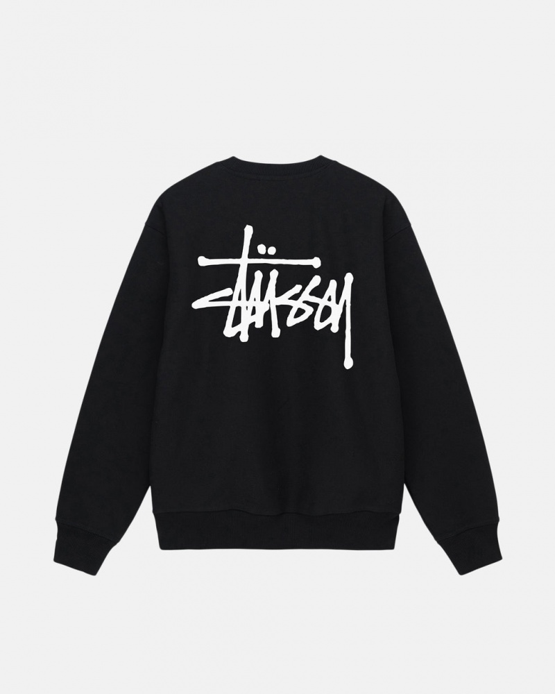 Sweatshirts Stussy Basic Stussy Crew Feminino Pretas Portugal | OXX-1453