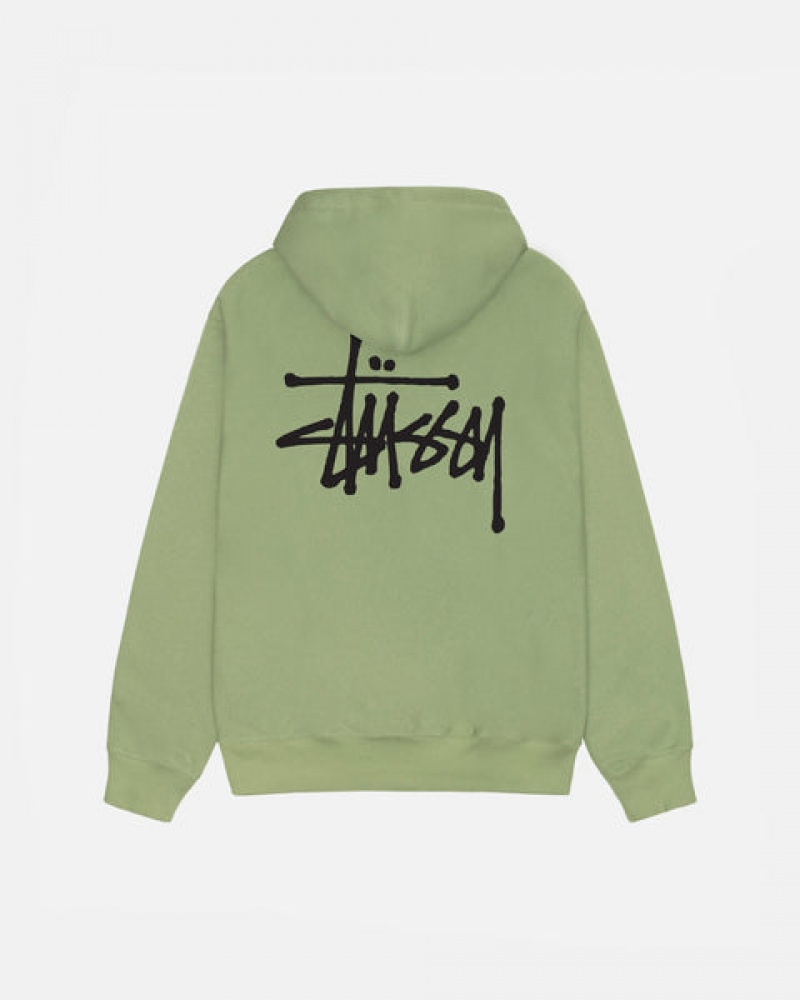 Sweatshirts Stussy Basic Stussy Zip Hood Feminino Verdes Portugal | VBM-3713