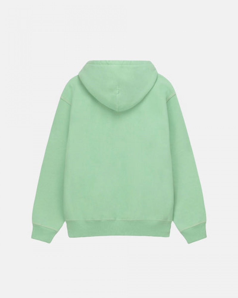 Sweatshirts Stussy Contrast Stitch Label Hood Masculino Verdes Portugal | GGV-0564