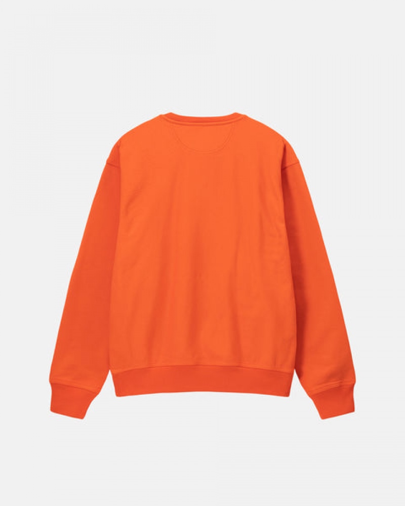 Sweatshirts Stussy Overdyed Stock Logo Crew Masculino Laranja Portugal | PJS-1657