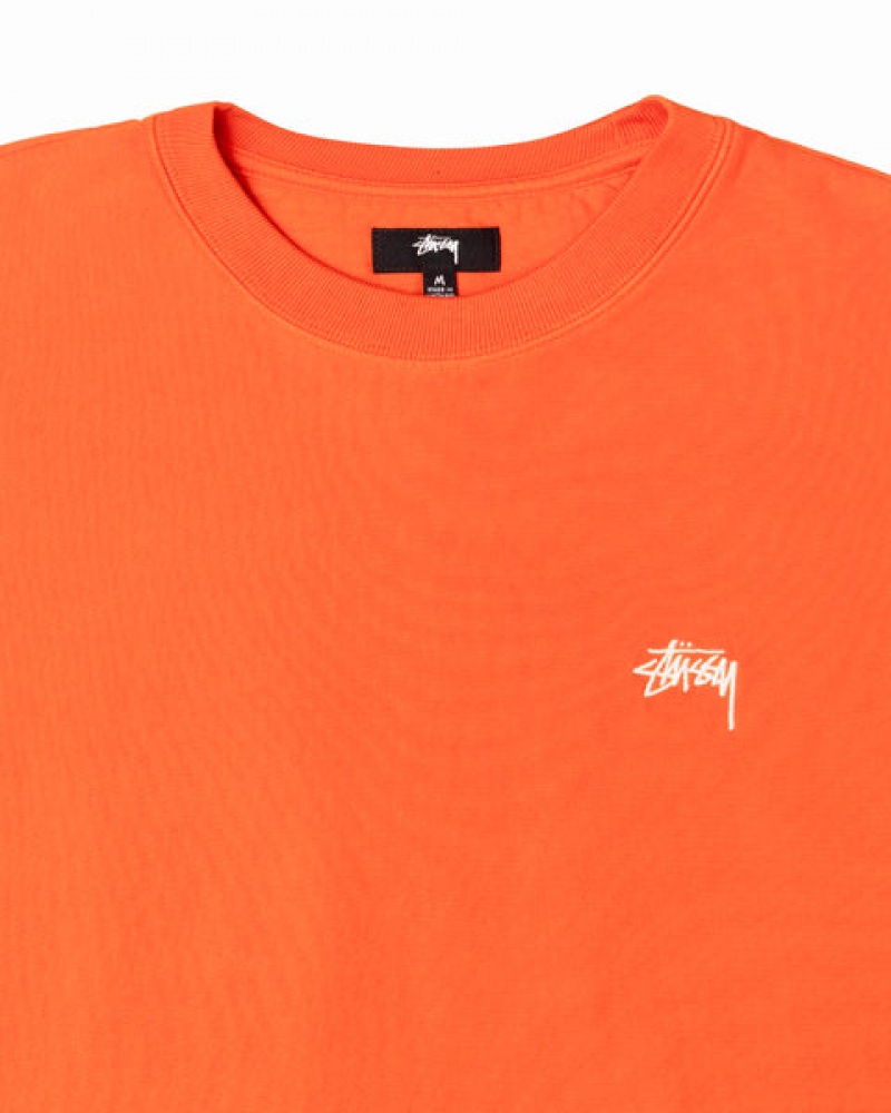 Sweatshirts Stussy Overdyed Stock Logo Crew Masculino Laranja Portugal | PJS-1657