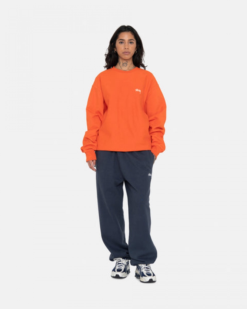 Sweatshirts Stussy Overdyed Stock Logo Crew Masculino Laranja Portugal | PJS-1657