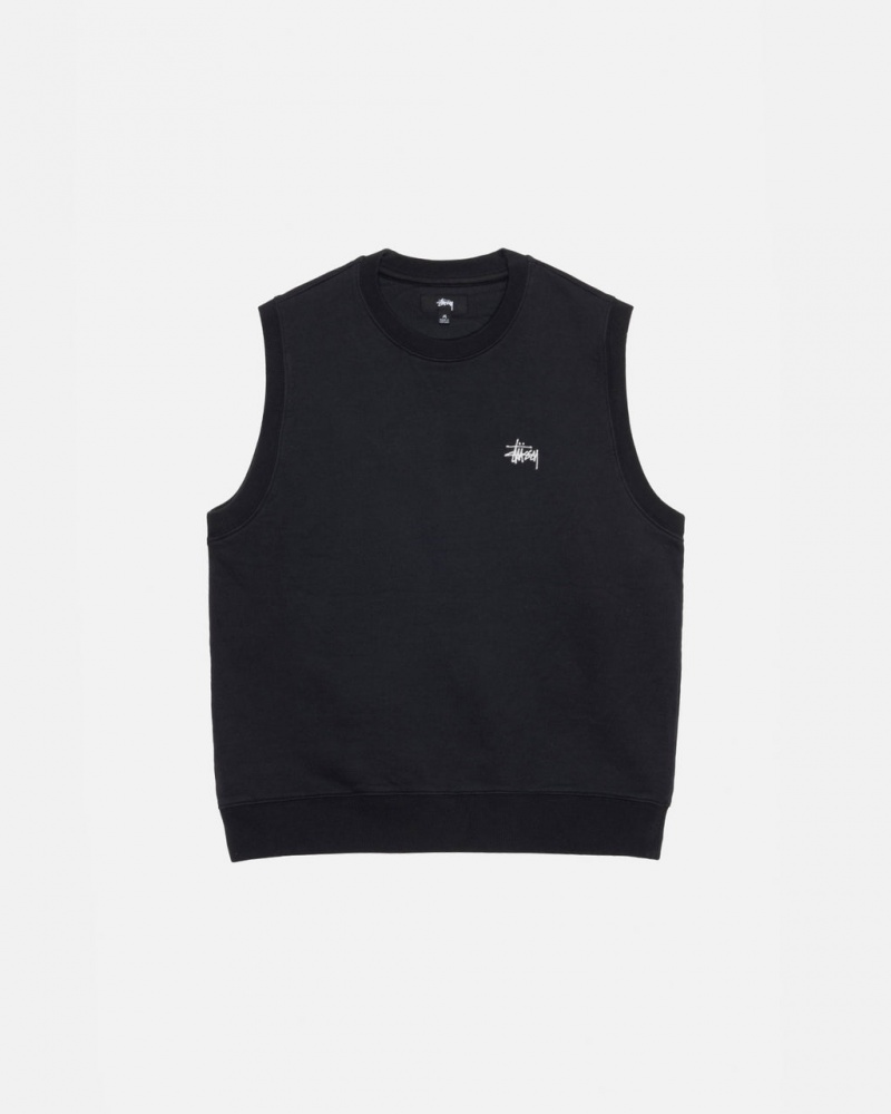 Sweatshirts Stussy Stock Fleece Vest Feminino Pretas Portugal | QOX-4534