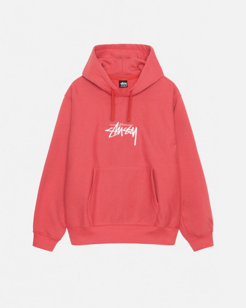 Sweatshirts Stussy Stock Logo Applique Hood Masculino Vermelhas Portugal | DJO-3979