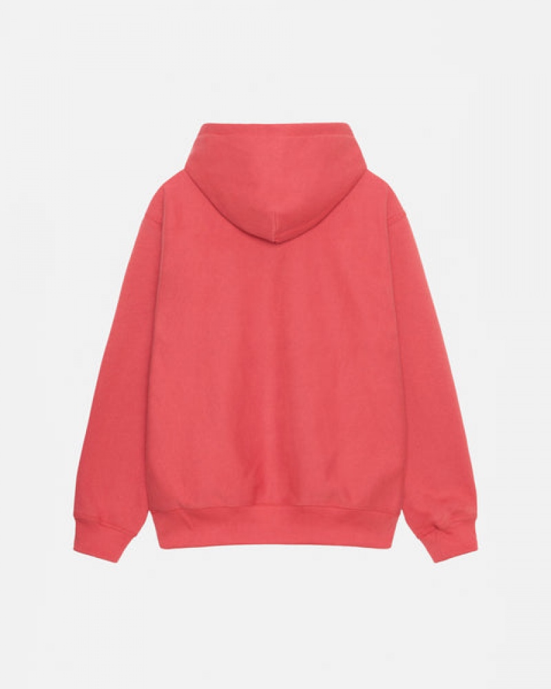 Sweatshirts Stussy Stock Logo Applique Hood Feminino Vermelhas Portugal | VZL-6287