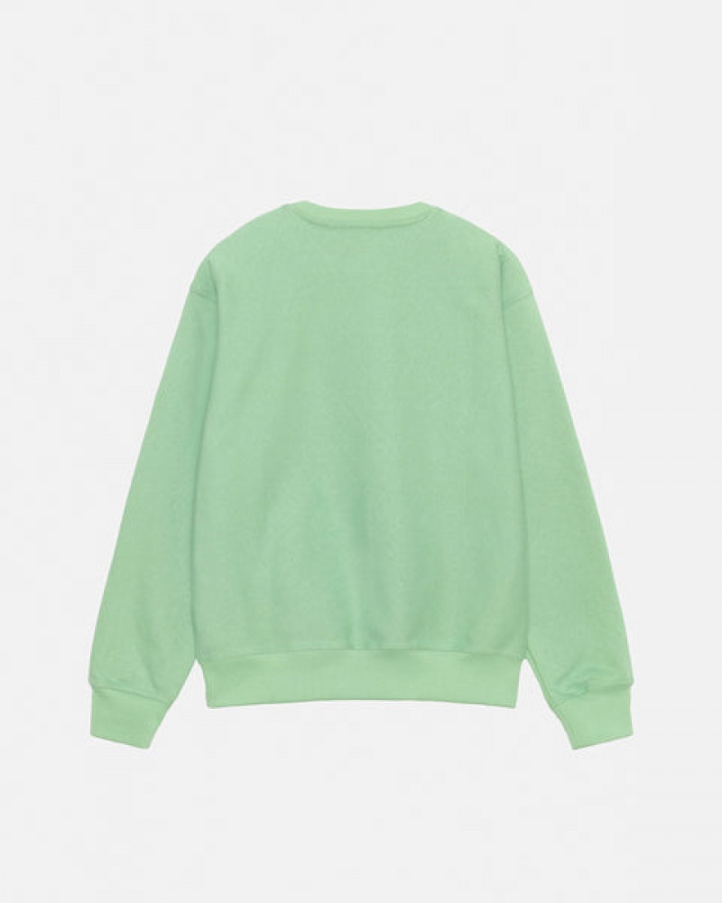 Sweatshirts Stussy Stock Logo Crew Feminino Verdes Portugal | WQL-0095