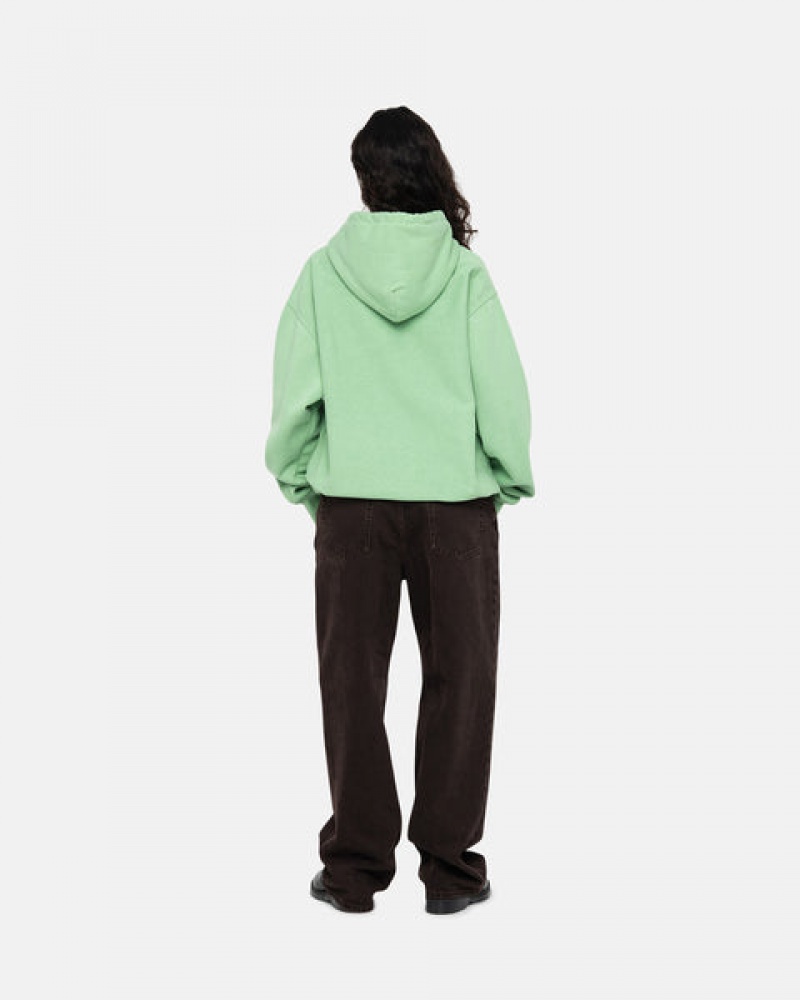 Sweatshirts Stussy Stock Logo Hood Feminino Verdes Portugal | JUC-4196