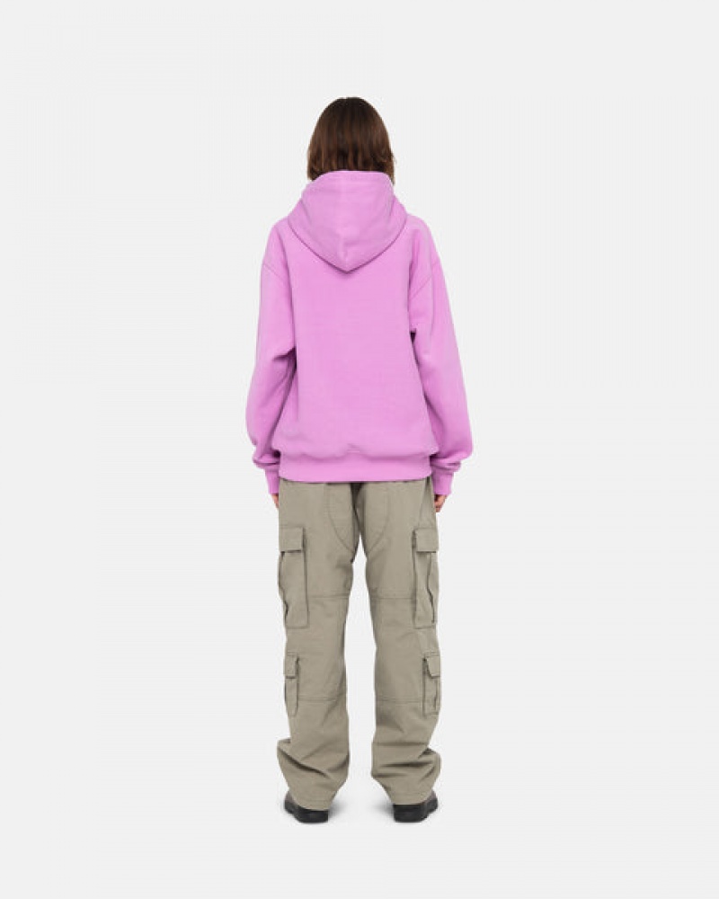 Sweatshirts Stussy Stock Logo Hood Feminino Roxo Portugal | GFE-5685