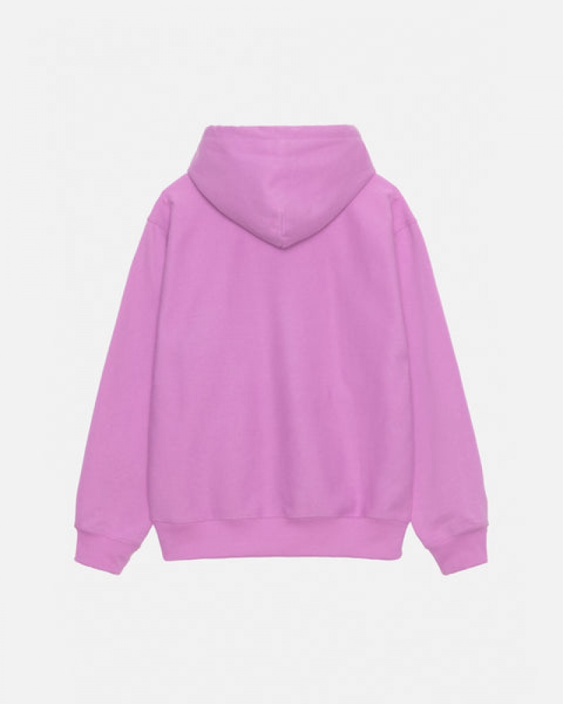 Sweatshirts Stussy Stock Logo Hood Feminino Roxo Portugal | GFE-5685