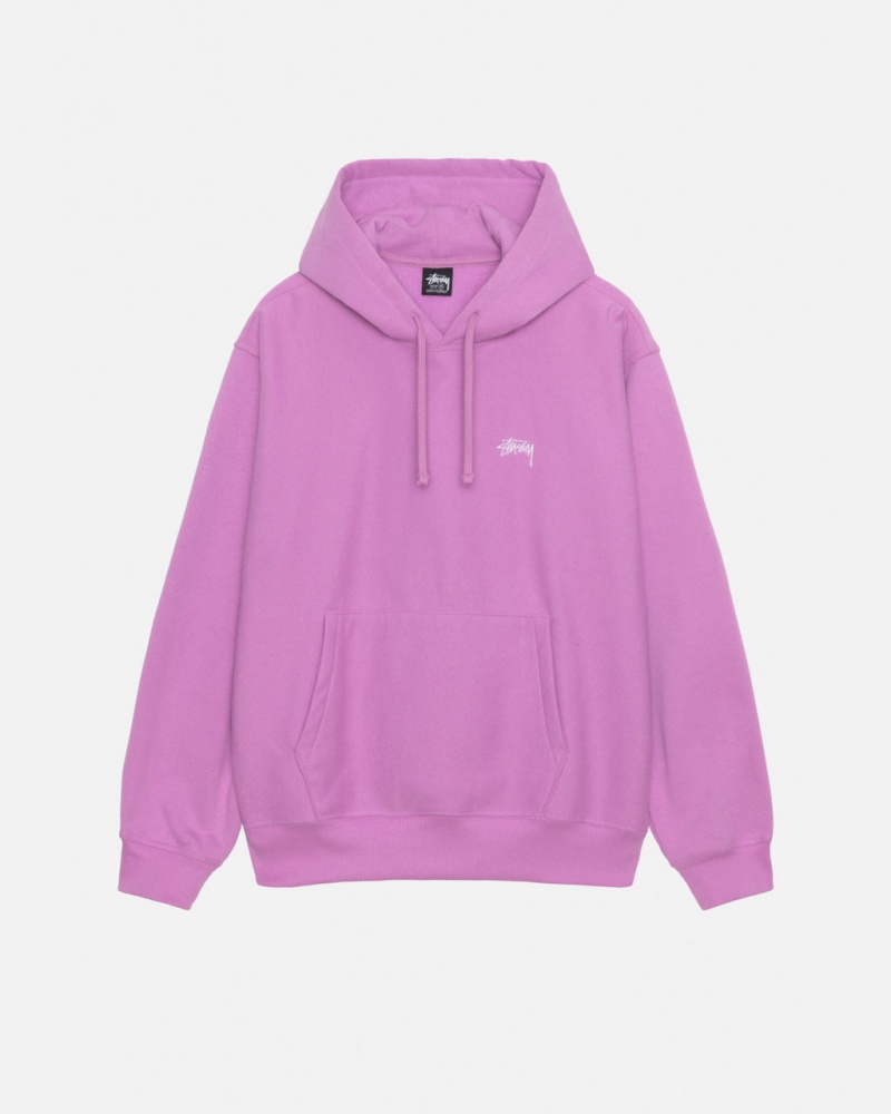 Sweatshirts Stussy Stock Logo Hood Feminino Roxo Portugal | GFE-5685