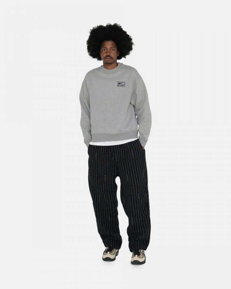 Sweatshirts Stussy Fleece Crew Masculino Cinzentas Escuro Portugal | ASZ-5049