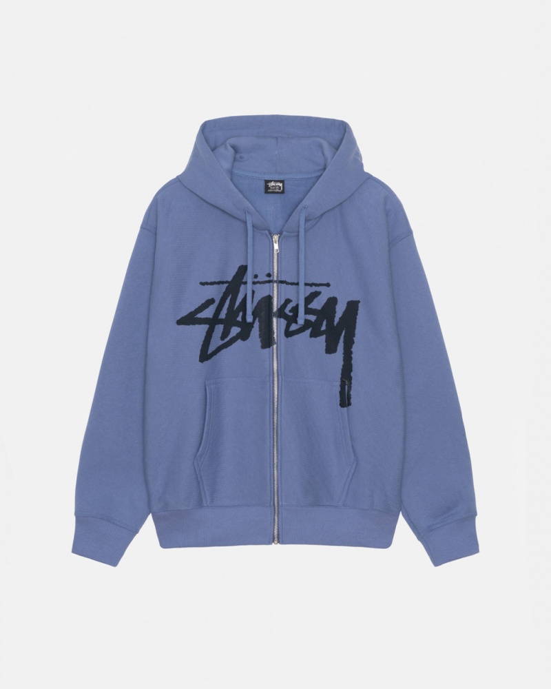 Sweatshirts Stussy Venus Zip Hood Feminino Azul Marinho Azuis Portugal | MJM-1855