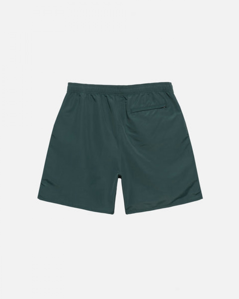 Roupa De Banho Stussy Big Basic Agua Curta Masculino Verdes Portugal | POU-9714