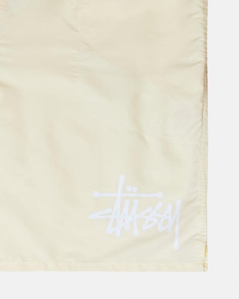 Roupa De Banho Stussy Big Basic Agua Curta Feminino Creme Portugal | QIT-9898