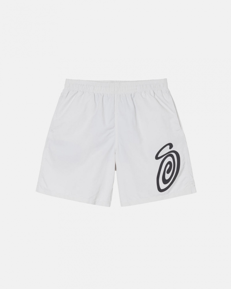 Roupa De Banho Stussy Curly S Agua Curta Masculino Bege Portugal | OYH-5346