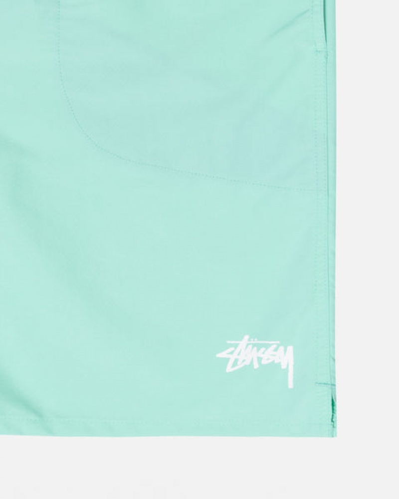 Roupa De Banho Stussy Stock Agua Curta Feminino Luz Turquesa Portugal | XHR-0453