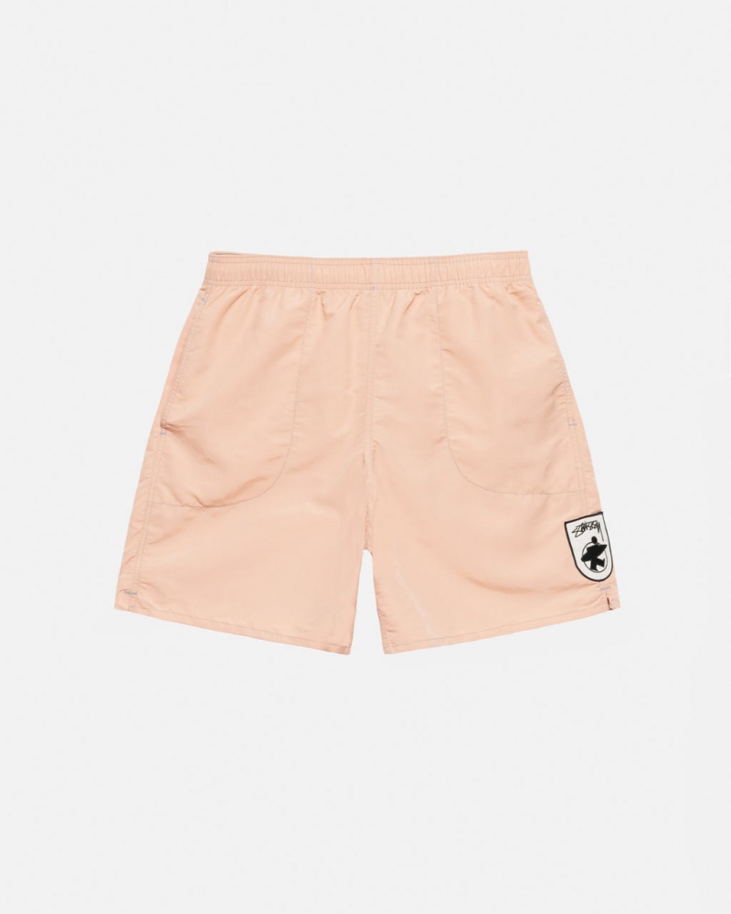 Roupa De Banho Stussy Surfman Patch Agua Curta Masculino Luz Rosa Portugal | CTE-7692