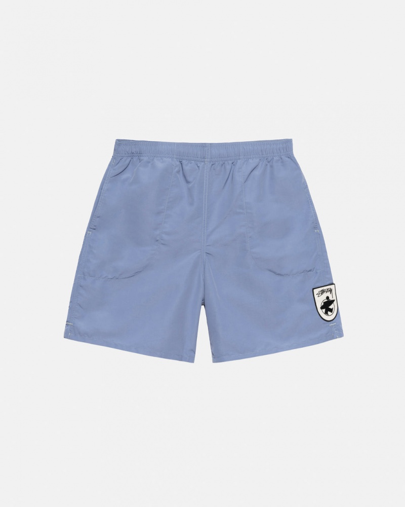 Roupa De Banho Stussy Surfman Patch Agua Curta Feminino Azuis Portugal | JYN-5644