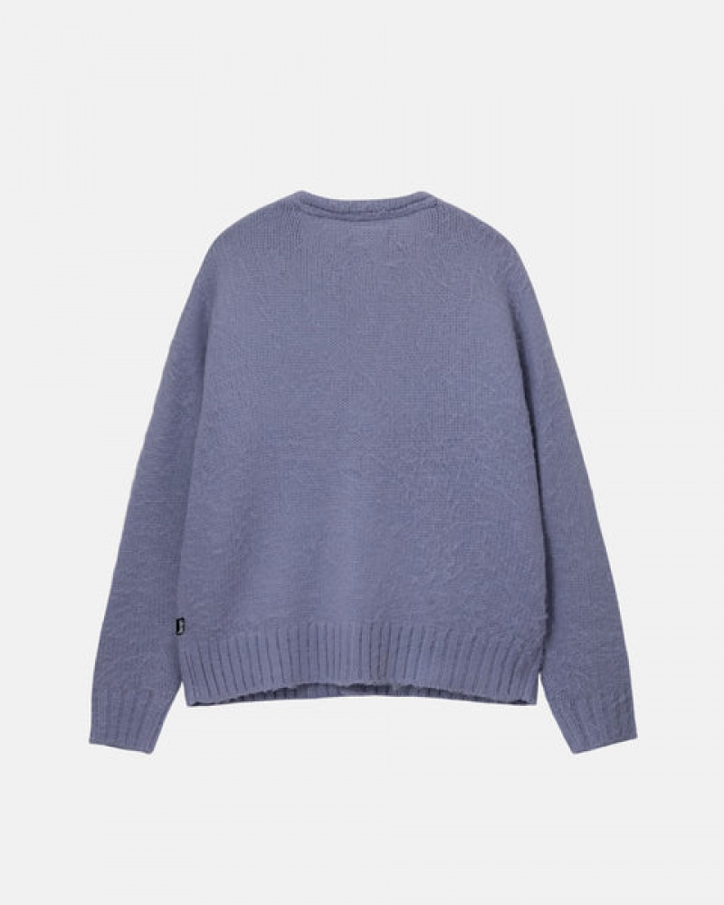 Suéteres Stussy Brushed Cardigan Feminino Roxo Portugal | WGS-6152