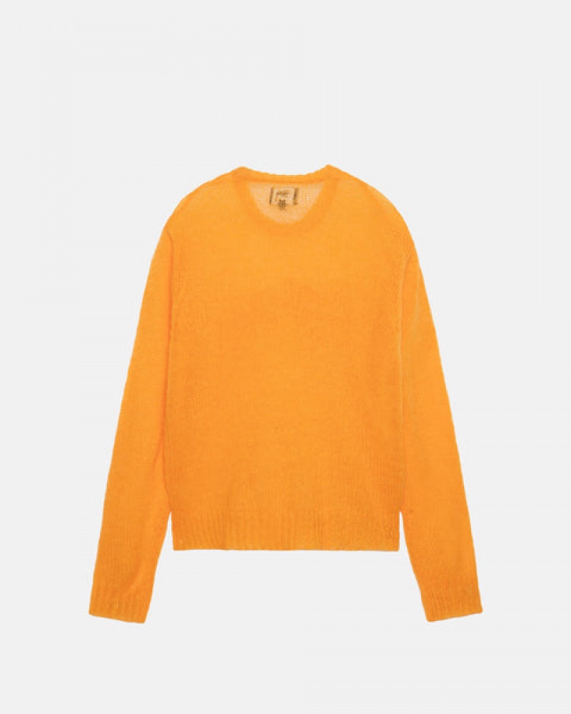 Suéteres Stussy Loose Knit Moletom Masculino Laranja Portugal | IHB-7000