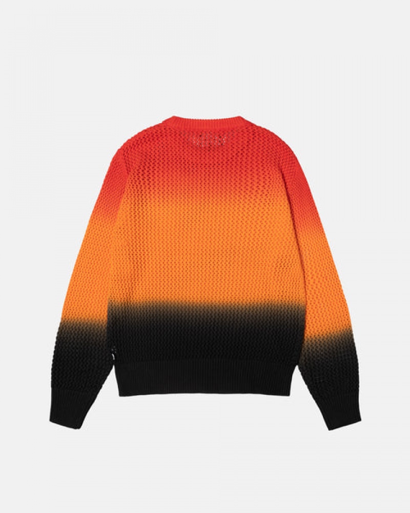 Suéteres Stussy Pigment Dyed Loose Gauge Knit Moletom Masculino Pretas Vermelhas Portugal | JQQ-7658