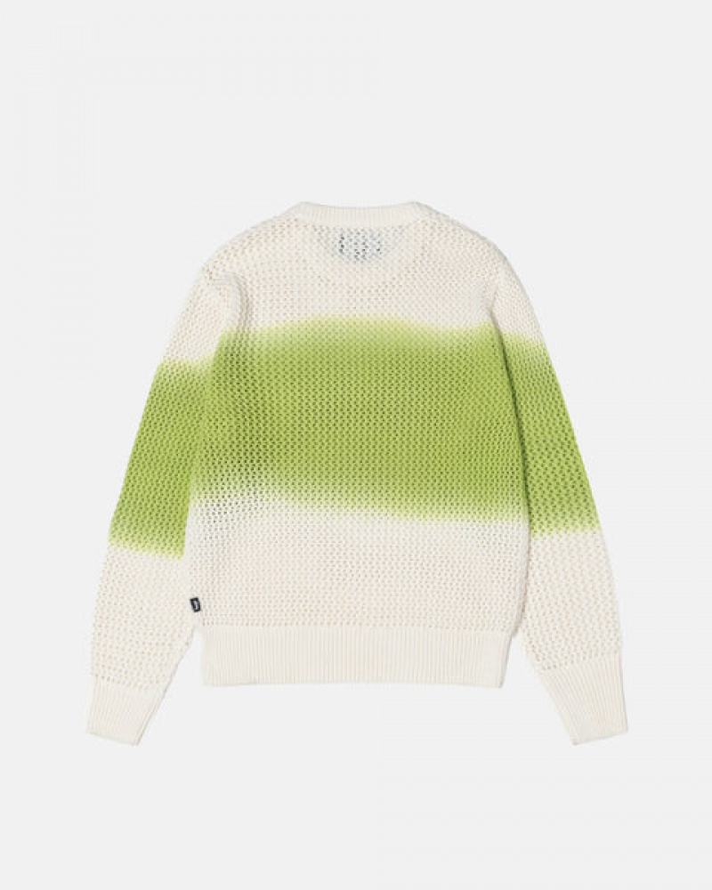 Suéteres Stussy Pigment Dyed Loose Gauge Knit Moletom Masculino Verdes Escuro Portugal | XLZ-2378