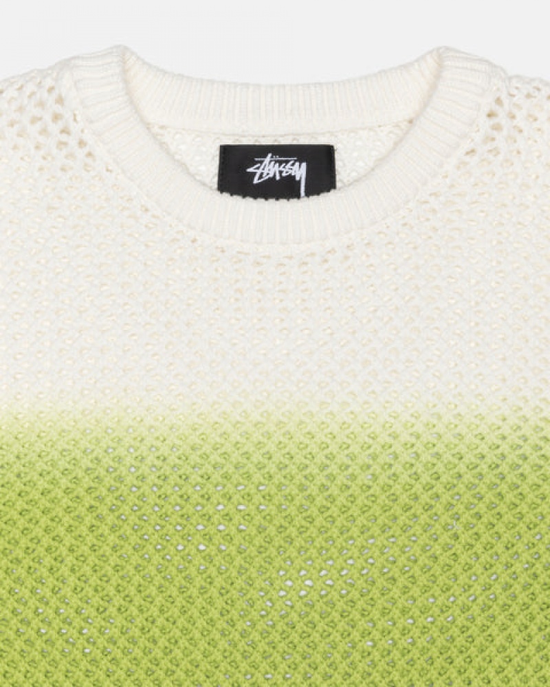 Suéteres Stussy Pigment Dyed Loose Gauge Knit Moletom Masculino Verdes Escuro Portugal | XLZ-2378