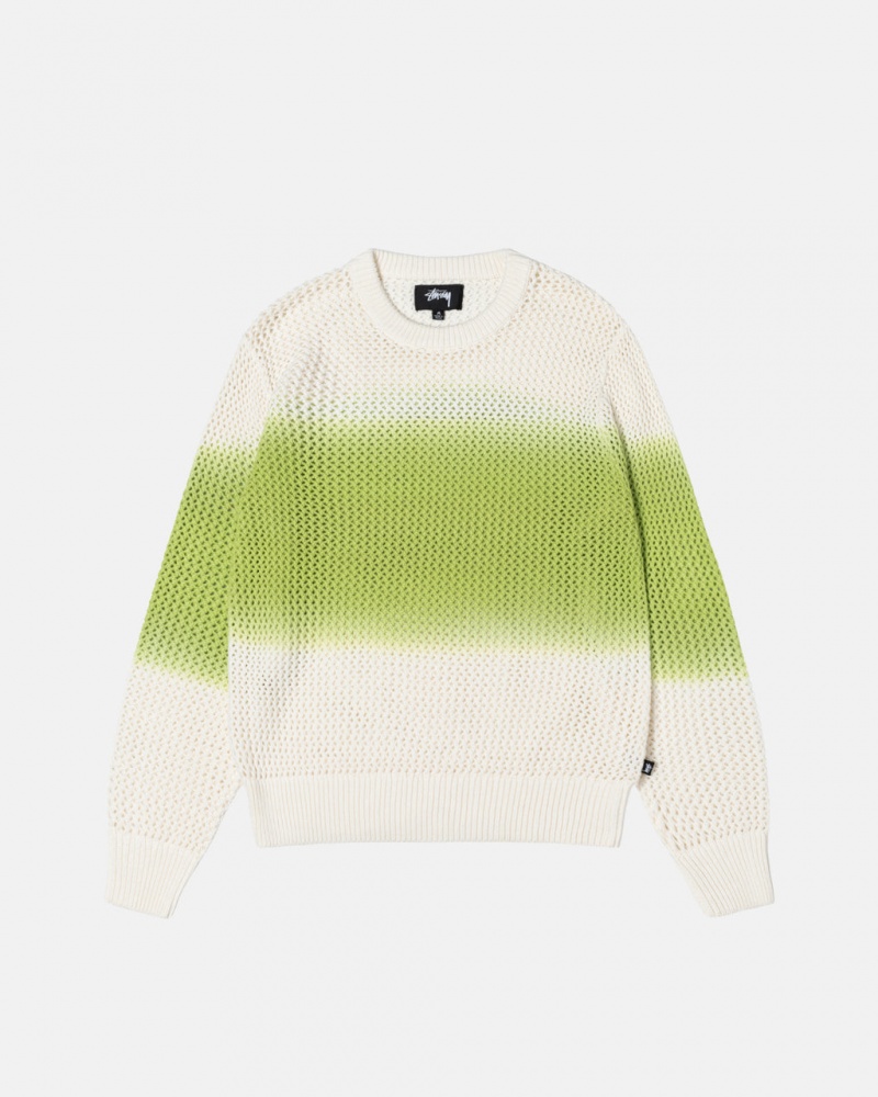 Suéteres Stussy Pigment Dyed Loose Gauge Knit Moletom Masculino Verdes Escuro Portugal | XLZ-2378