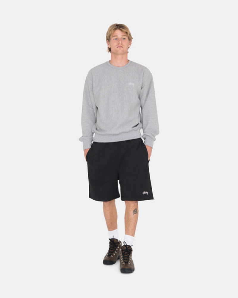 Sweatshorts Stussy Overdyed Stock Logo Sweat Curta Masculino Pretas Portugal | SWF-7179