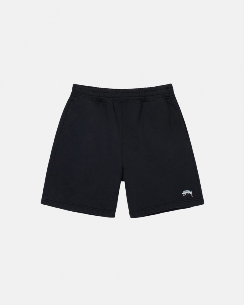 Sweatshorts Stussy Overdyed Stock Logo Sweat Curta Masculino Pretas Portugal | SWF-7179