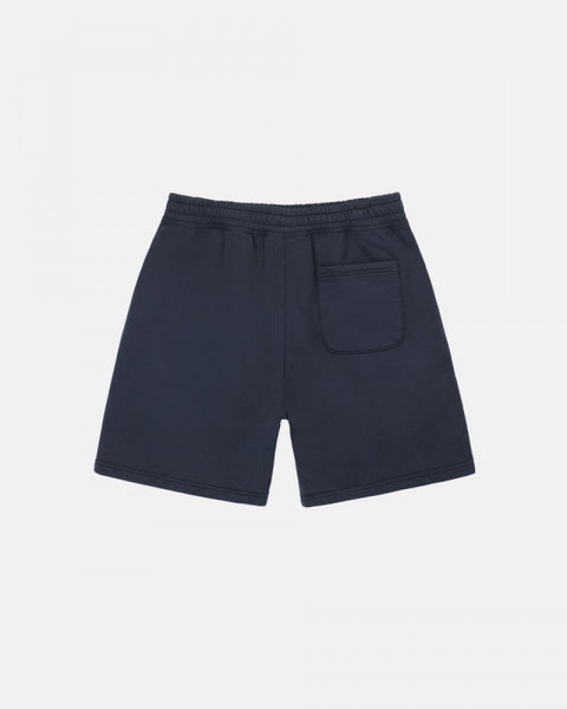 Sweatshorts Stussy Overdyed Stock Logo Sweat Curta Masculino Azul Marinho Portugal | CAB-7969