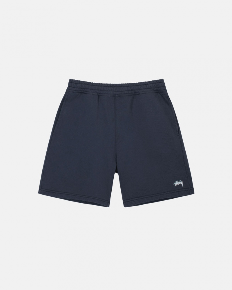 Sweatshorts Stussy Overdyed Stock Logo Sweat Curta Masculino Azul Marinho Portugal | CAB-7969