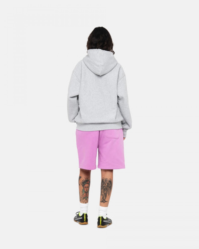 Sweatshorts Stussy Stock Logo Sweatshort Masculino Roxo Portugal | TYD-1566