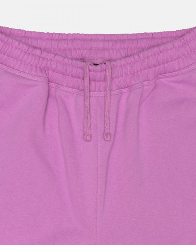 Sweatshorts Stussy Stock Logo Sweatshort Masculino Roxo Portugal | TYD-1566