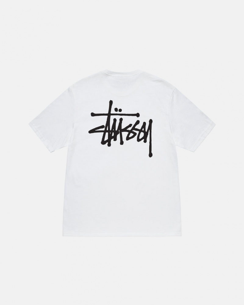 T Shirts Stussy Basic Stussy Tee Feminino Branco Portugal | XRI-1780