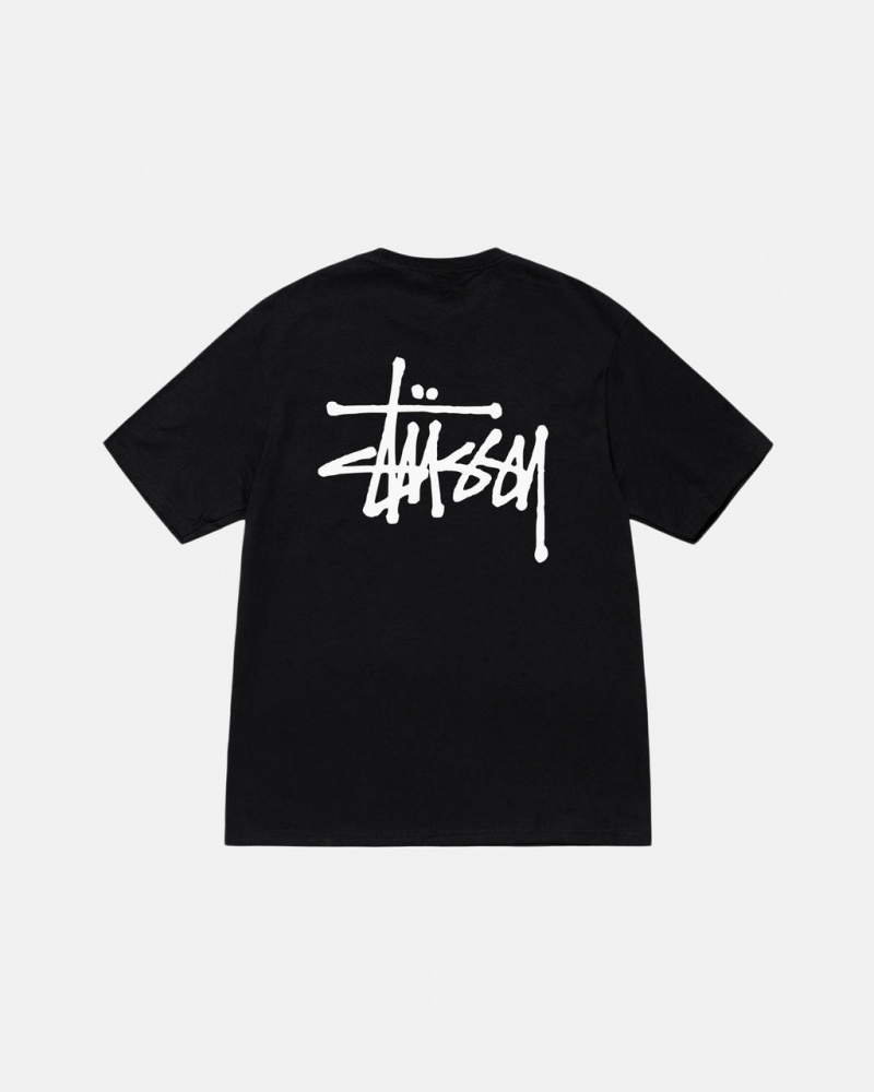 T Shirts Stussy Basic Stussy Tee Feminino Pretas Portugal | QQA-7813