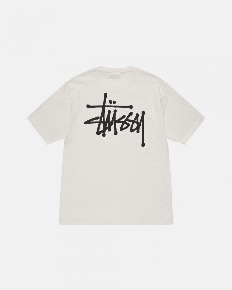 T Shirts Stussy Basic Stussy Tee Masculino Bege Portugal | HMM-1613