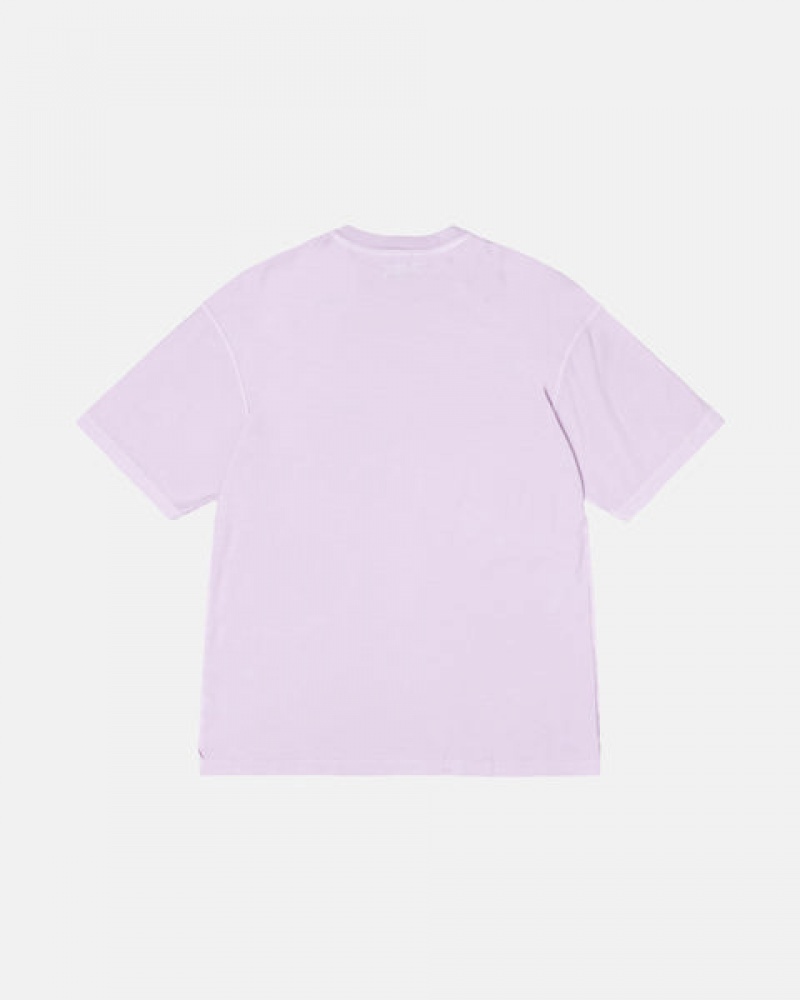 T Shirts Stussy Pig. Dyed Inside Out Crew Feminino Roxo Portugal | YLR-8574