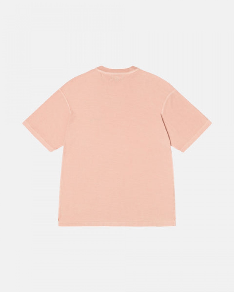 T Shirts Stussy Pig. Dyed Inside Out Crew Masculino Luz Rosa Portugal | CVK-6647