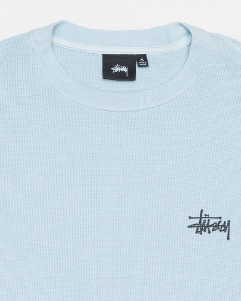 Tops Stussy Basic Stock Ls Thermal Feminino Luz Azuis Portugal | LOA-6936