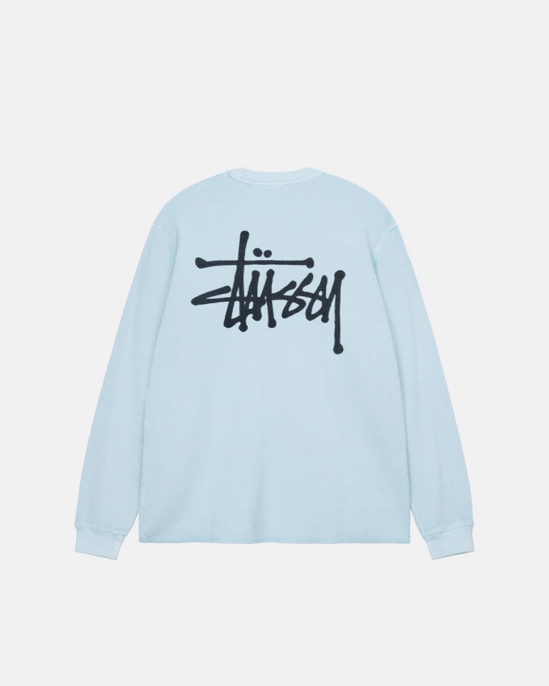 Tops Stussy Basic Stock Ls Thermal Feminino Luz Azuis Portugal | LOA-6936