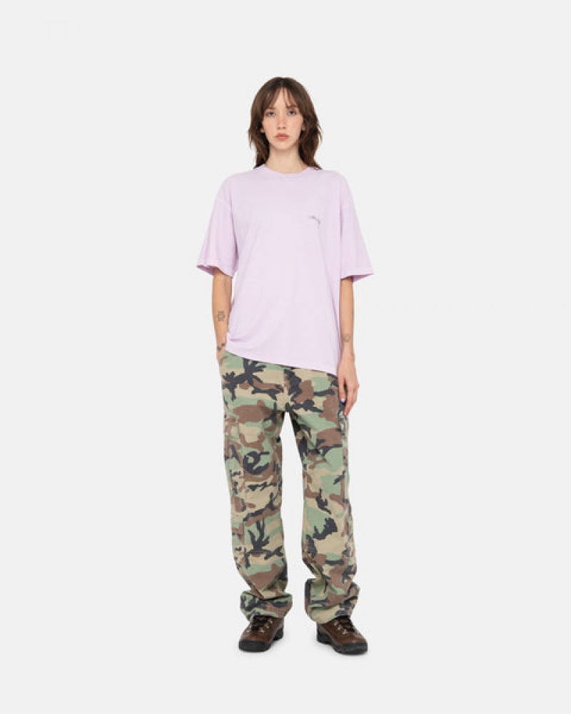 Tops Stussy Pig. Dyed Inside Out Crew Masculino Roxo Portugal | GUD-8011